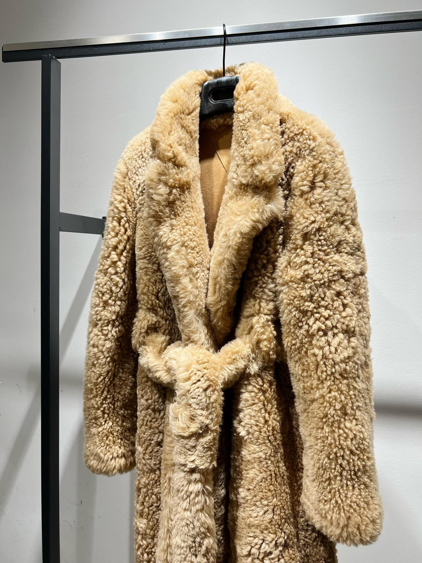 Long shearling coat