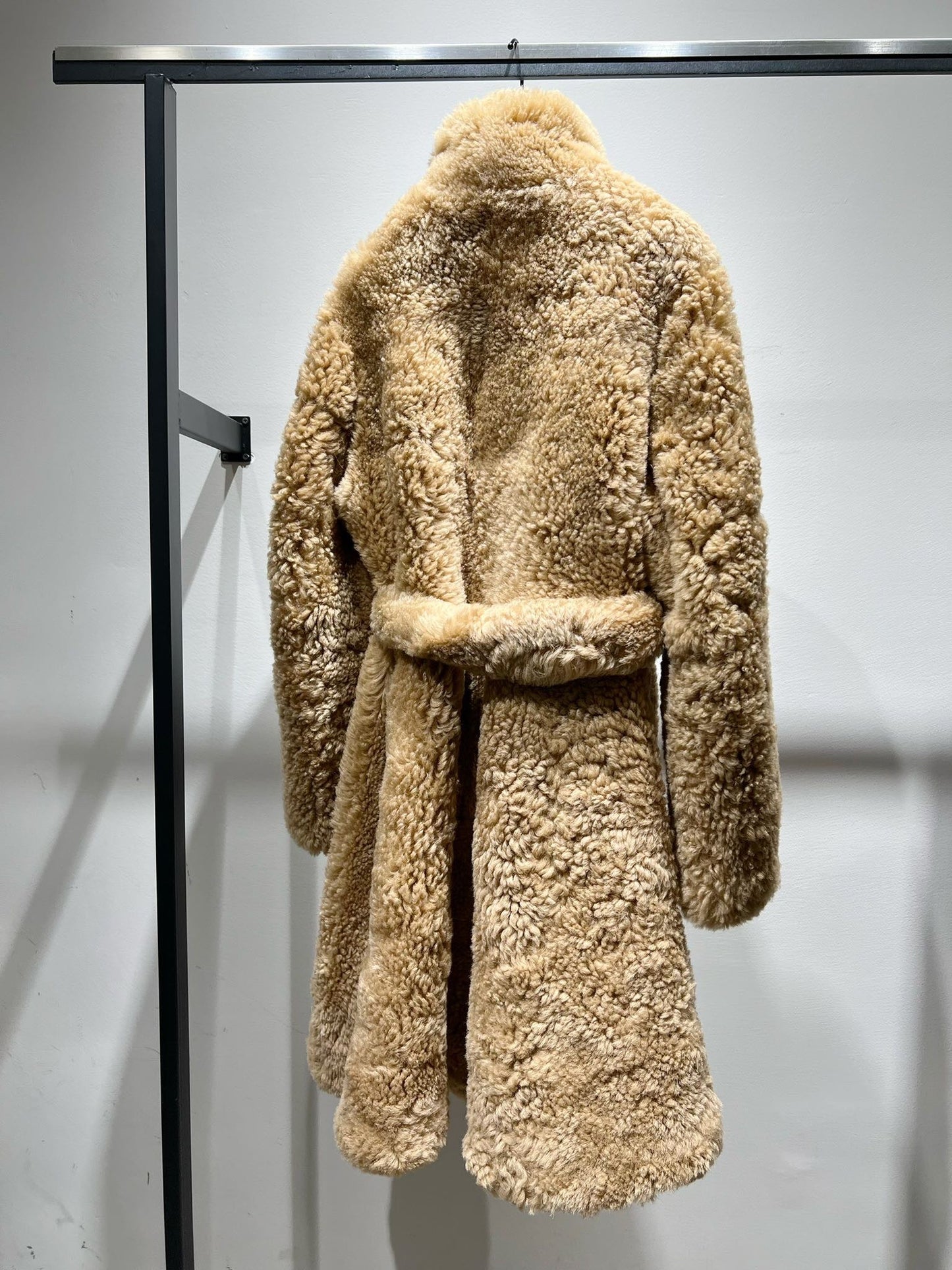 Long shearling coat