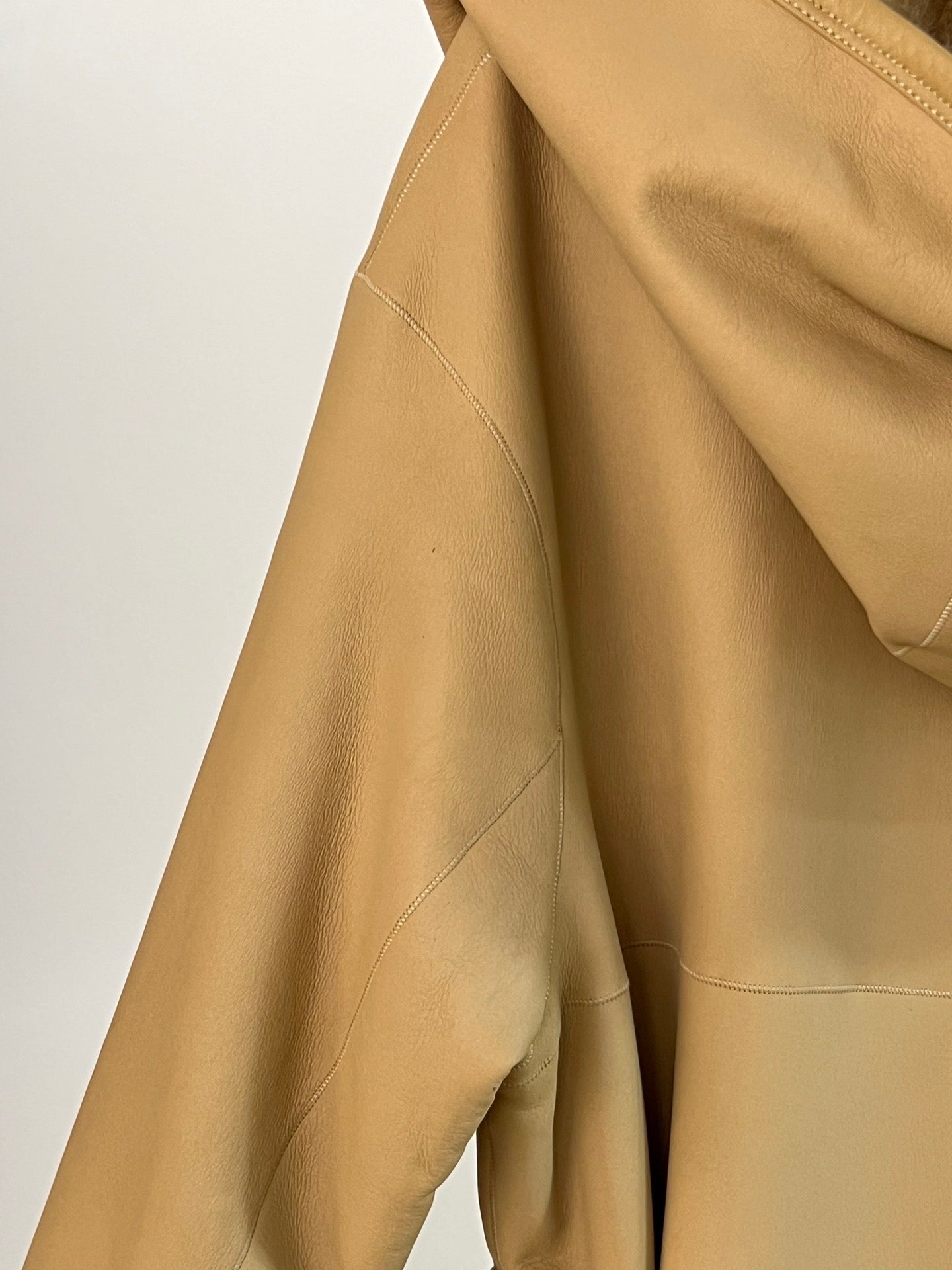 Double sided shearling coat